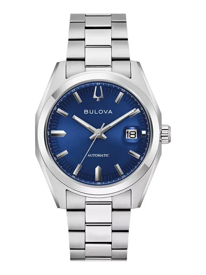 Мужские классические часы Surveyor Automatic с серебристым стальным браслетом 39mm Bulova — изображение 1 из 3
