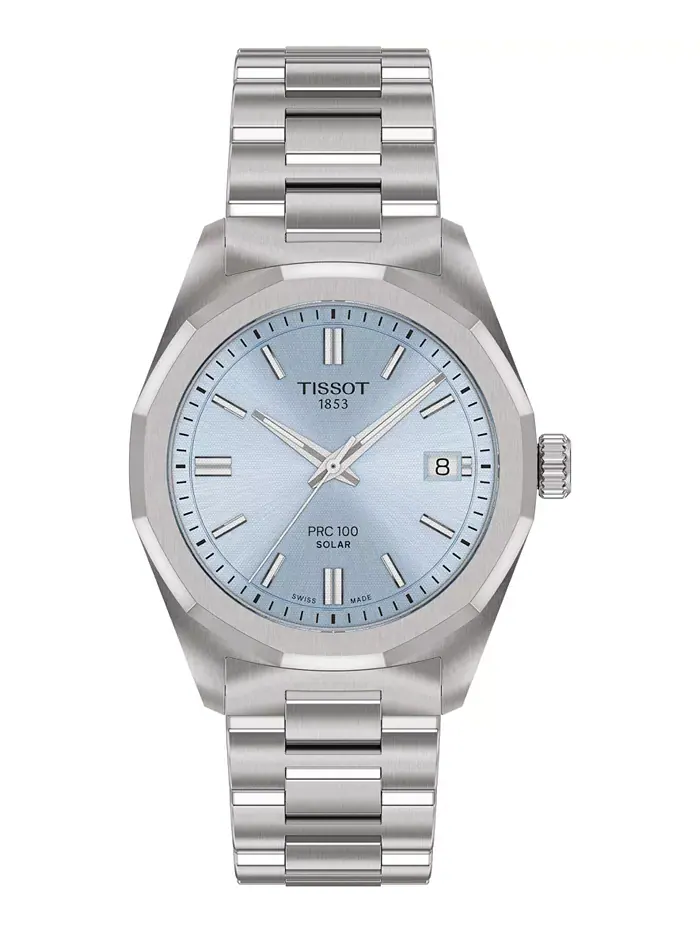 Женские часы Swiss PRC 100 Solar на стальном браслете 34mm Tissot — изображение 1 из 6