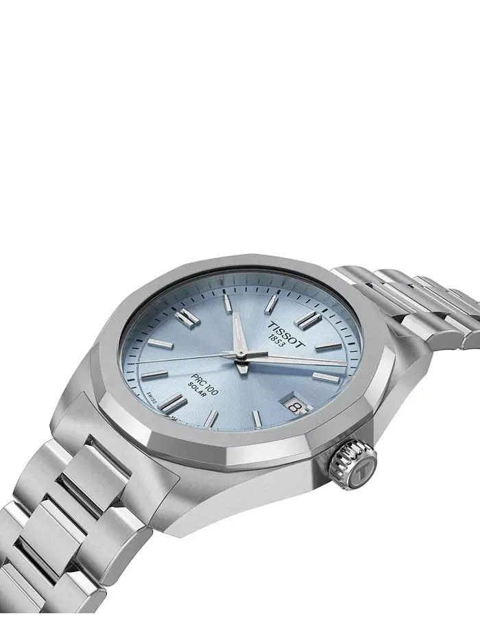 Женские часы Swiss PRC 100 Solar на стальном браслете 34mm Tissot — изображение 5 из 6