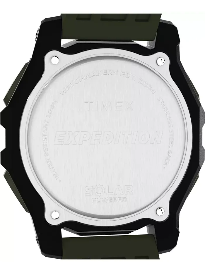 Мужские хронографные часы с зеленым силиконовым ремешком, 49 мм Timex — изображение 5 из 5