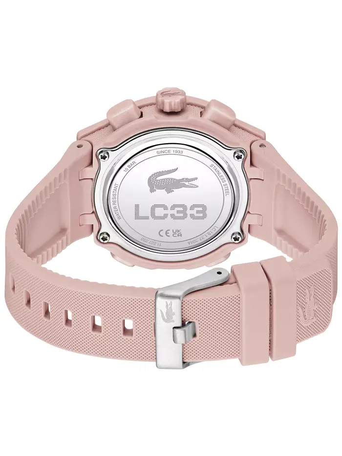 Женские часы LC33 с розовым силиконовым ремешком, 40 мм Lacoste — изображение 3 из 10