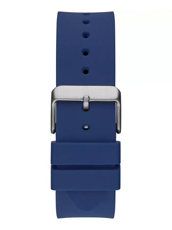 Мужские часы с синим силиконовым ремешком 43 мм GUESS — изображение 4 из 4