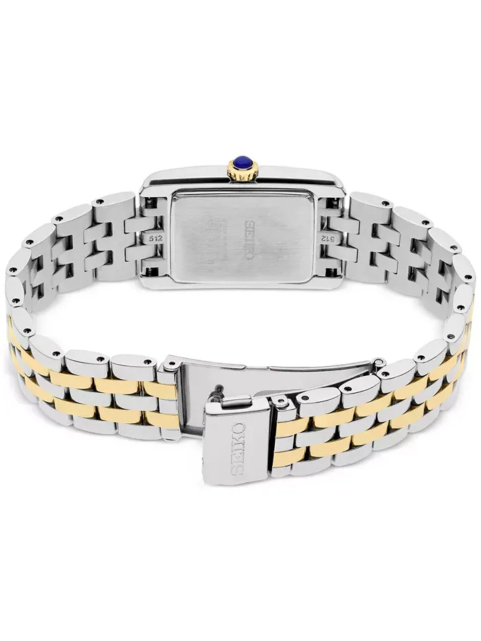 Женские двухцветные наручные часы из нержавеющей стали 23 мм x 33 мм Seiko — изображение 3 из 3