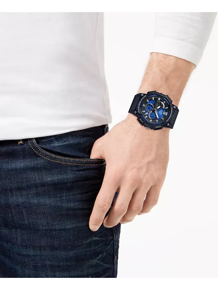Мужские часы с хронографом на черном ремешке из смолы, 53.5 мм Casio — изображение 2 из 2