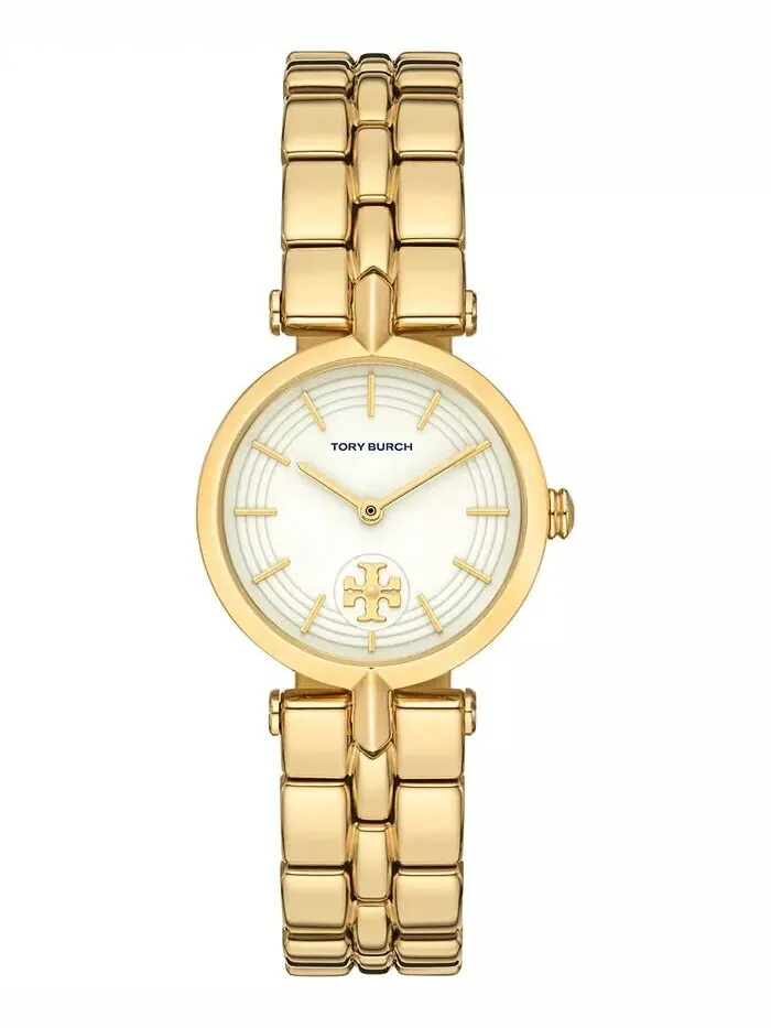 Женские часы Kira с золотистым браслетом из нержавеющей стали, 30 мм Tory Burch