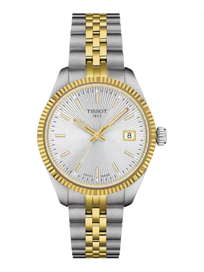 Женские часы Swiss Ballade с двухцветным браслетом из нержавеющей стали, 34 мм Tissot — изображение 1 из 7