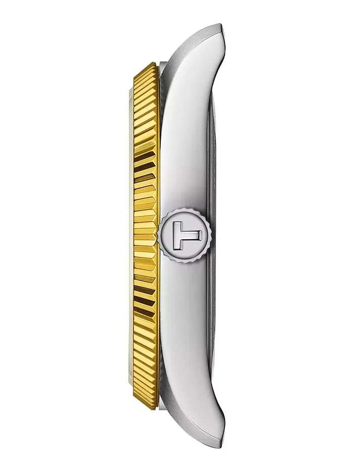 Женские часы Swiss Ballade с двухцветным браслетом из нержавеющей стали, 34 мм Tissot — изображение 3 из 7