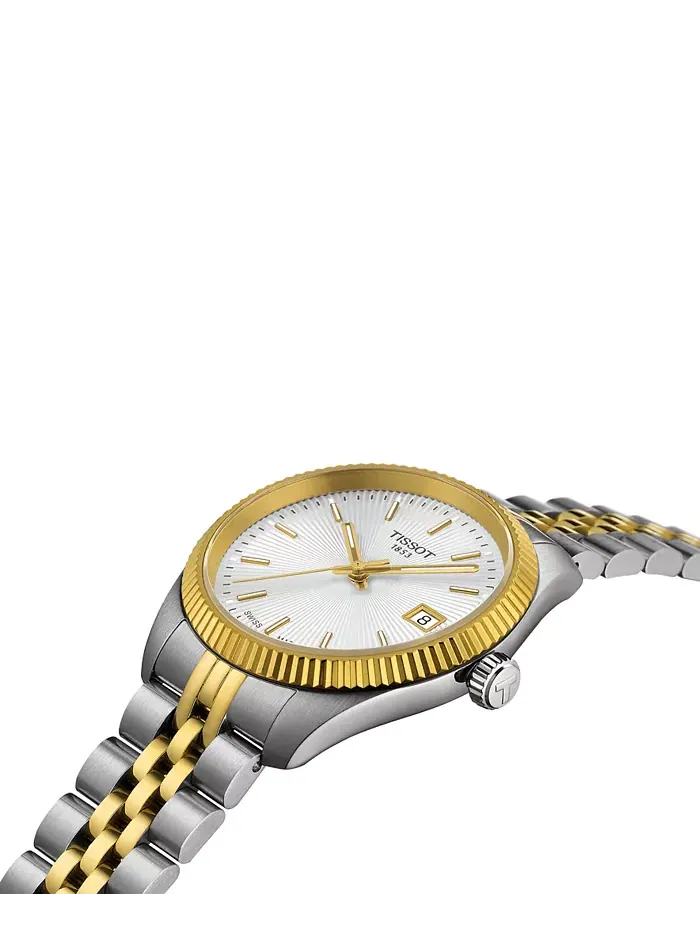 Женские часы Swiss Ballade с двухцветным браслетом из нержавеющей стали, 34 мм Tissot — изображение 5 из 7