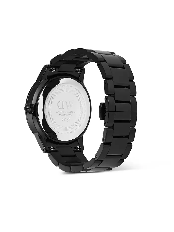 Мужские аналоговые часы из черной нержавеющей стали, 40 мм Daniel Wellington — изображение 3 из 6