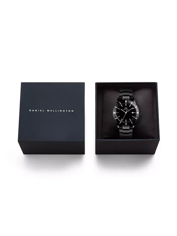 Мужские аналоговые часы из черной нержавеющей стали, 40 мм Daniel Wellington — изображение 5 из 6