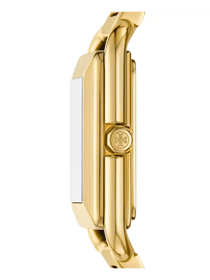 Женские часы-браслет The Kira Square из нержавеющей стали с позолотой, 24 мм Tory Burch — изображение 2 из 3