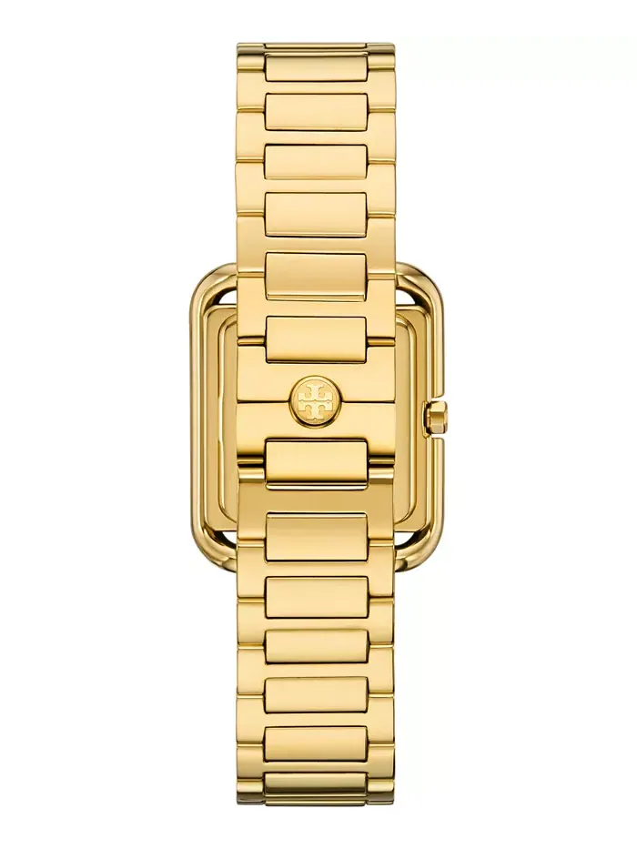Женские часы-браслет The Kira Square из нержавеющей стали с позолотой, 24 мм Tory Burch — изображение 3 из 3