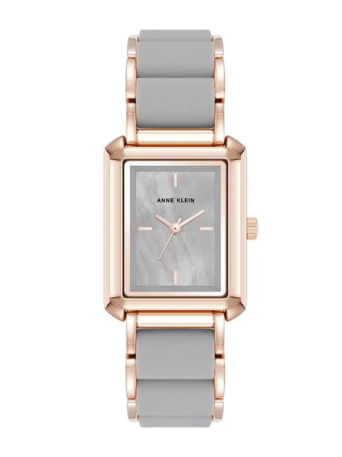 Женские часы Quartz Casual прямоугольные, серый силикон с браслетом из металлического сплава