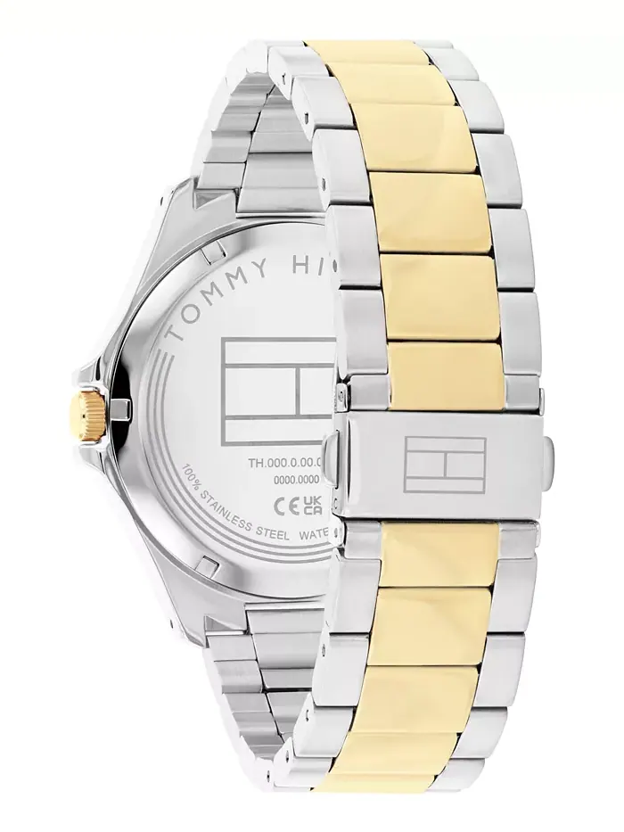 Мужские часы Quartz с двухцветным браслетом из нержавеющей стали, 42 мм Tommy Hilfiger — изображение 3 из 4