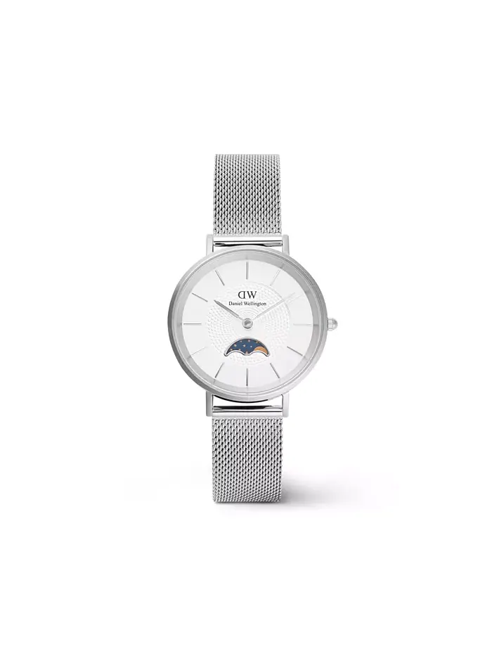 Унисекс-часы аналоговые из нержавеющей стали серебристого тона, 32 мм Daniel Wellington