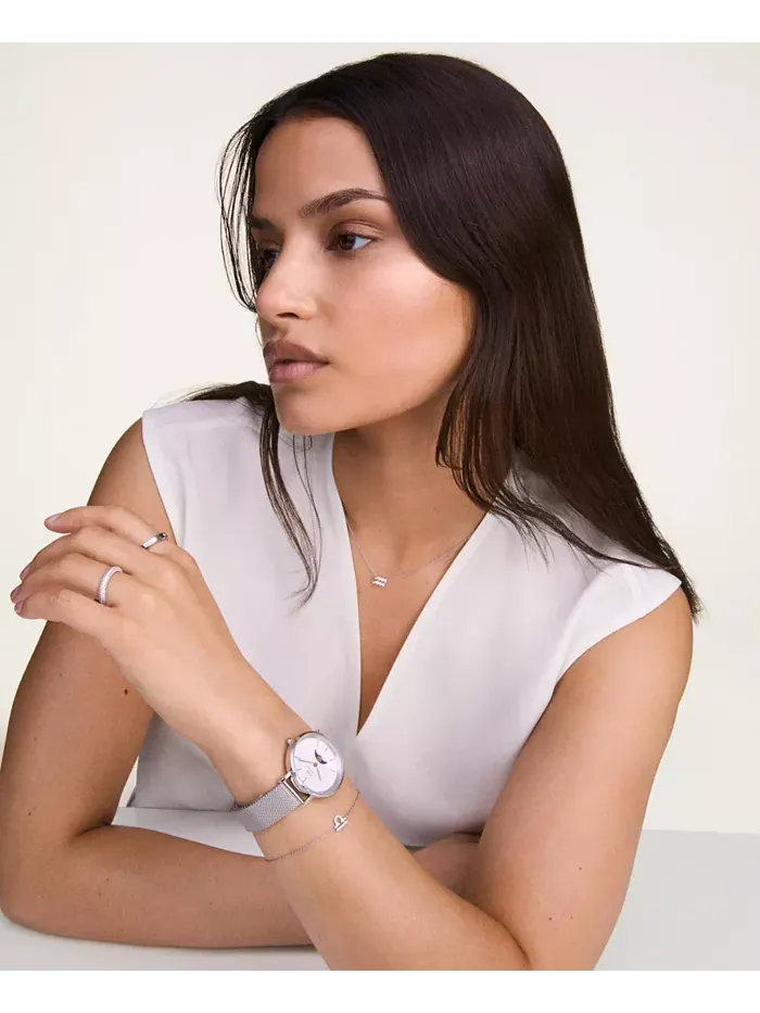 Унисекс-часы аналоговые из нержавеющей стали серебристого тона, 32 мм Daniel Wellington — изображение 5 из 6