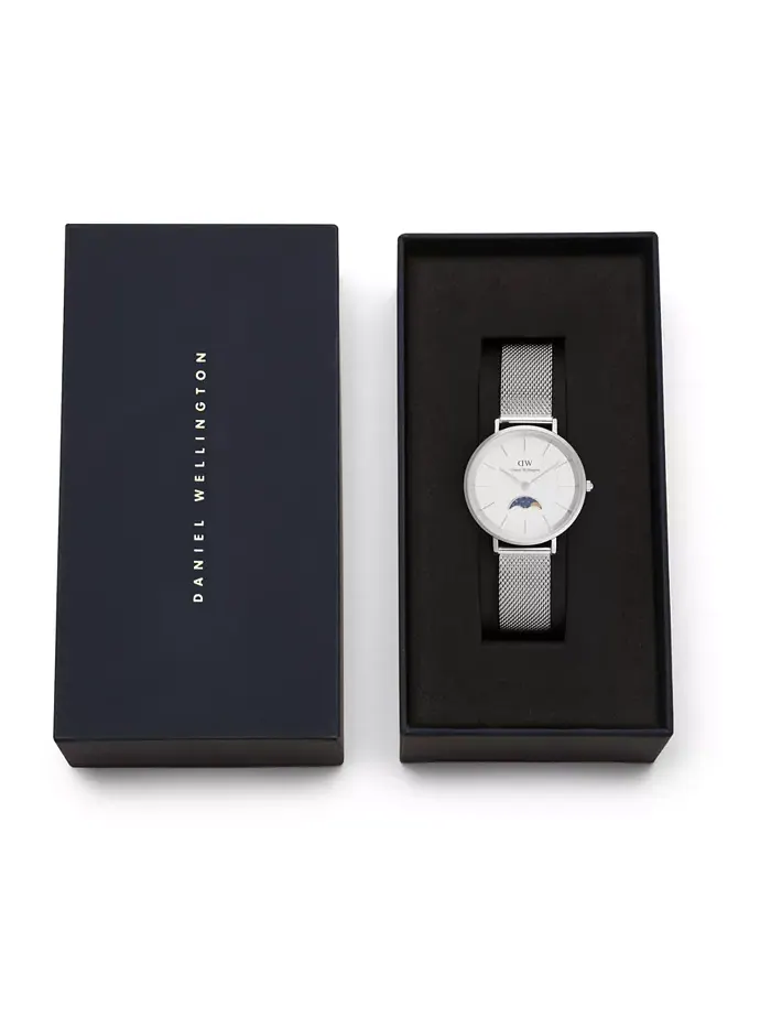 Унисекс-часы аналоговые из нержавеющей стали серебристого тона, 32 мм Daniel Wellington — изображение 6 из 6