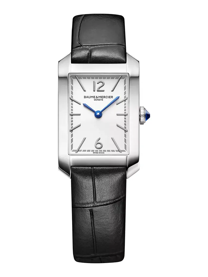 Женские часы Swiss Hampton на черном кожаном ремешке 35x22 мм Baume & Mercier — изображение 1 из 4