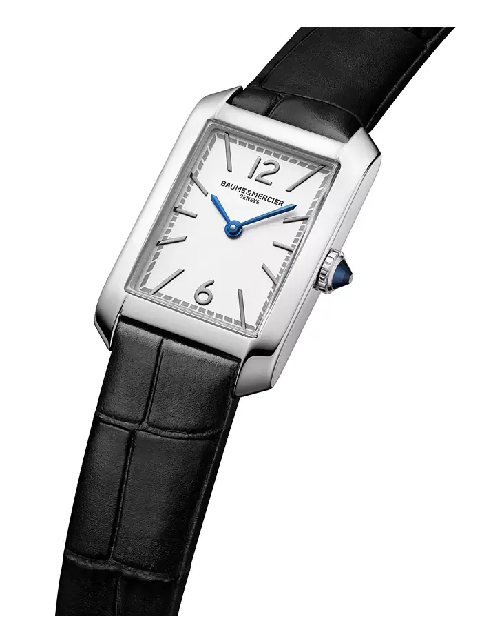 Женские часы Swiss Hampton на черном кожаном ремешке 35x22 мм Baume & Mercier — изображение 2 из 4