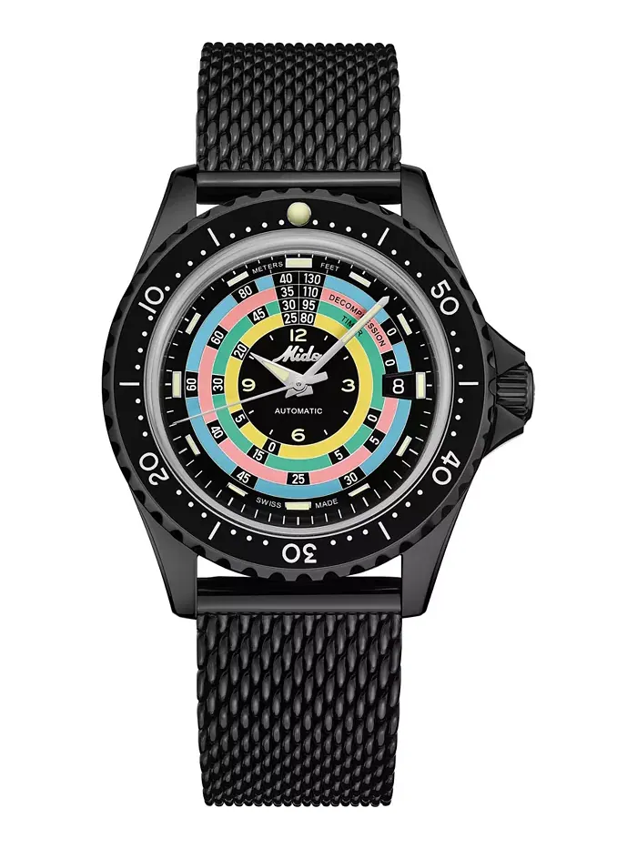 Мужские автоматические часы Swiss Automatic Ocean Star Decompression Timer 1961 с черным — изображение 1 из 13