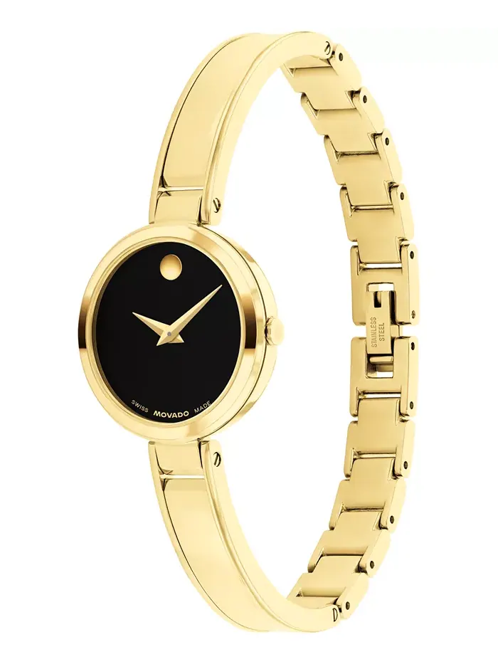 Женские часы Moda Swiss Quartz с желтым PVD-покрытием, 24 мм Movado — изображение 2 из 3