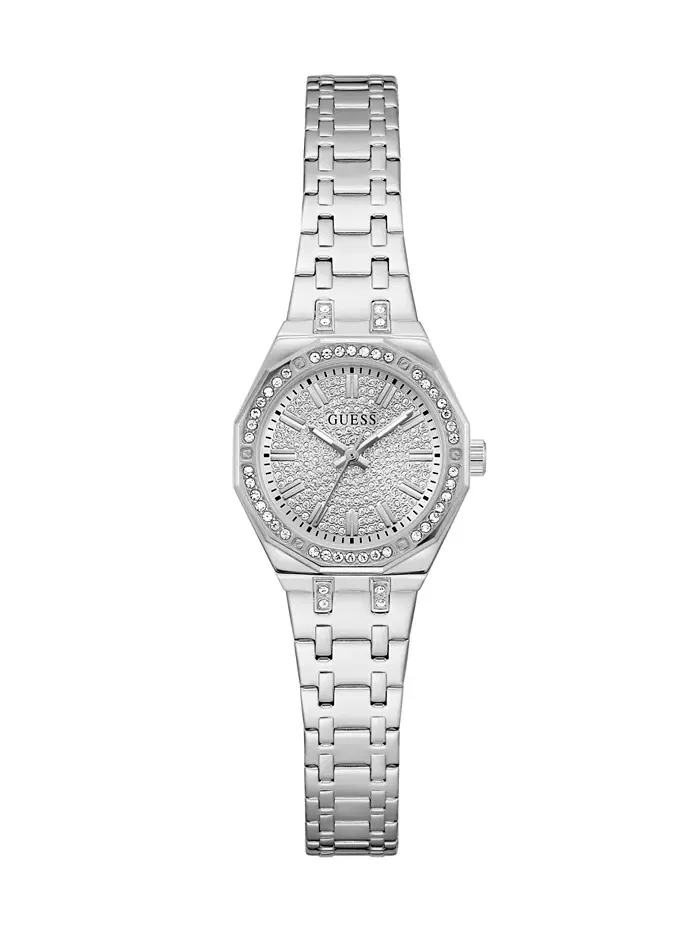 Женские серебристые аналоговые часы, 25mm Guess
