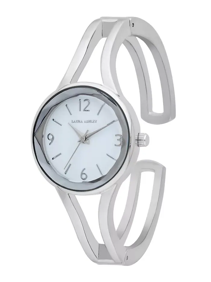 Женские часы Quartz с серебристым корпусом из сплава, 28 мм Laura Ashley