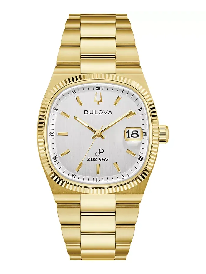 Мужские часы Super Seville с браслетом из нержавеющей стали золотого оттенка, 38 мм Bulova