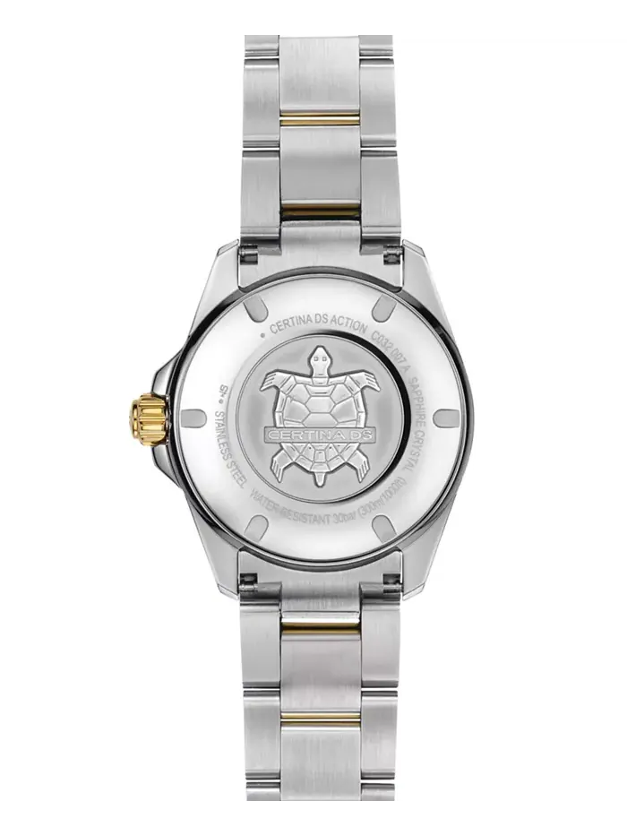Женские часы Swiss Automatic DS Action Lady Diamond Accent с двухцветным браслетом из нержавеющей — изображение 2 из 5