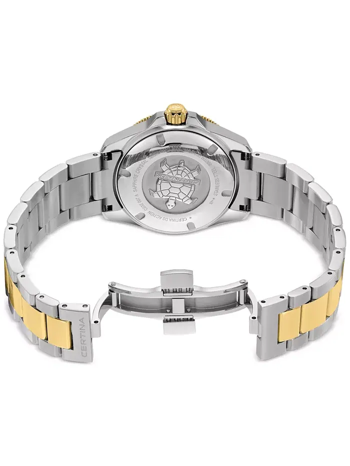 Женские часы Swiss Automatic DS Action Lady Diamond Accent с двухцветным браслетом из нержавеющей — изображение 4 из 5