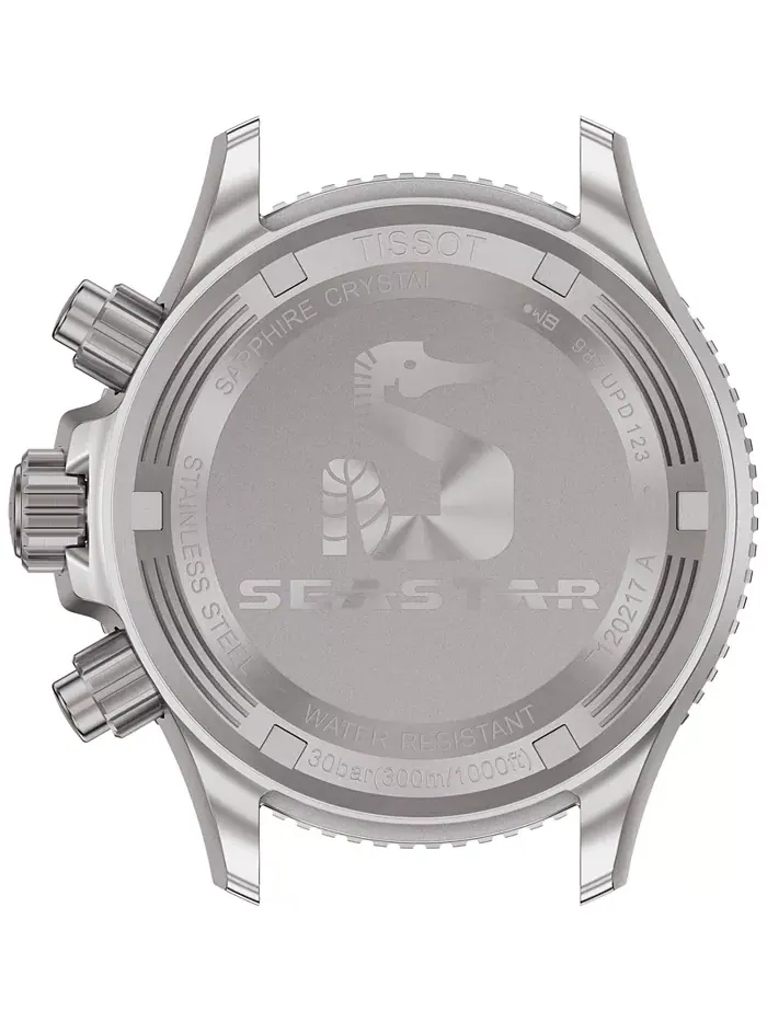 Мужские часы Swiss Chronograph Seastar 1000 на стальном браслете, 38 мм Tissot — изображение 2 из 5