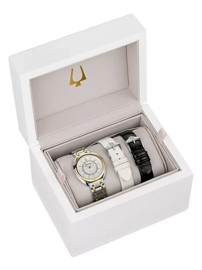 Женские часы-браслет Duality Diamond (1/10 ct. общ. вес) из двухцветной нержавеющей стали — изображение 6 из 12