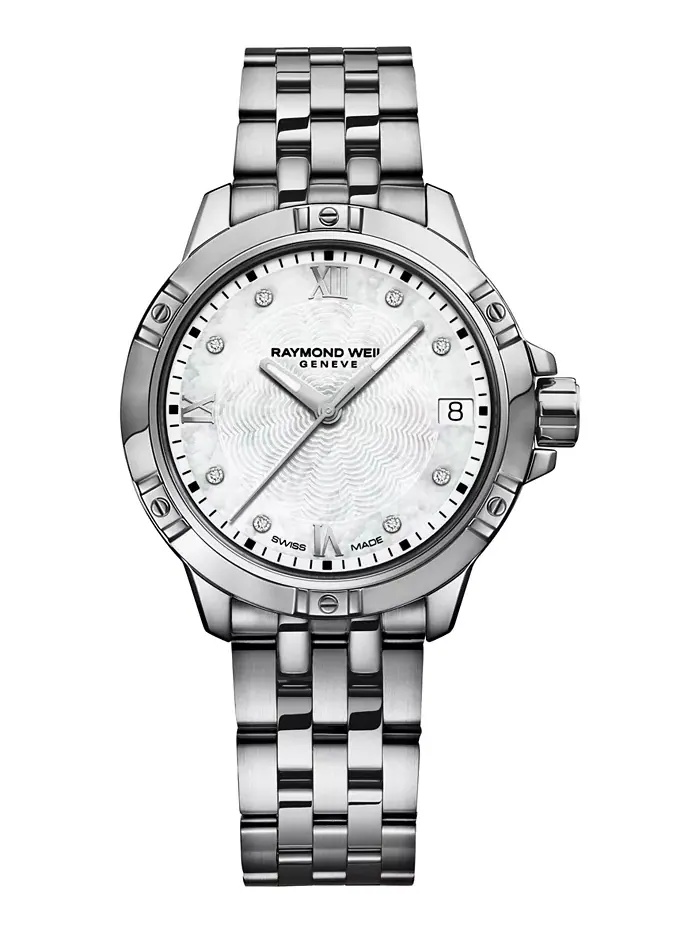 Женские часы Swiss Tango с бриллиантовыми вставками на стальном браслете, 30 мм Raymond Weil — изображение 1 из 1