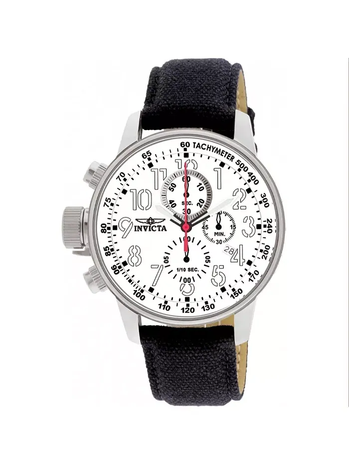 Мужские часы 1514 I-Force Quartz с многофункциональным белым циферблатом Invicta