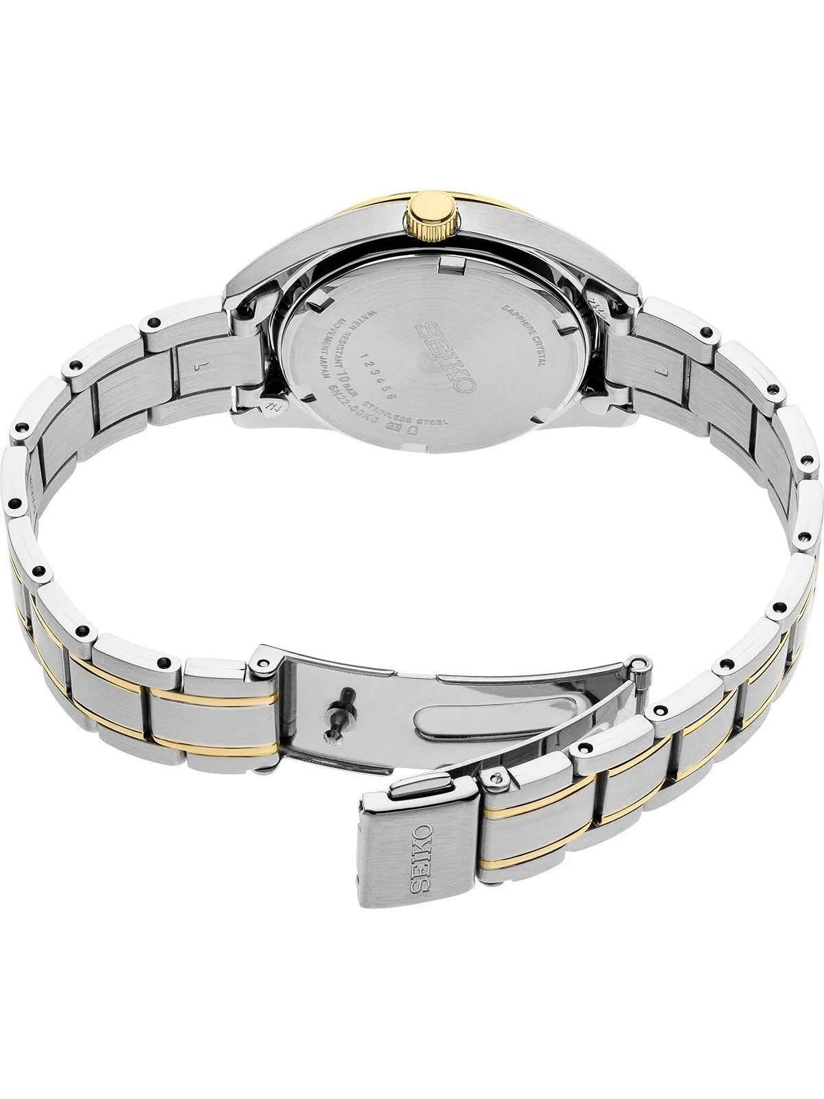 Женские двухцветные часы-браслет из нержавеющей стали Essentials 29,8 мм Seiko — изображение 3 из 5, оттенок мульти