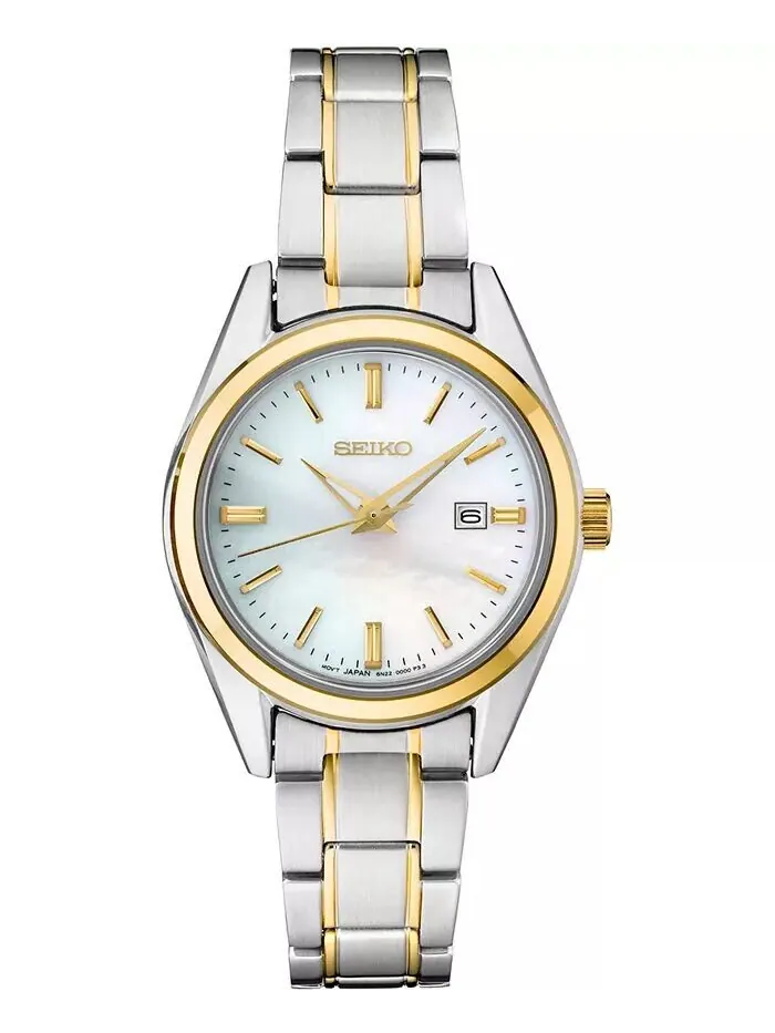 Женские двухцветные часы-браслет из нержавеющей стали Essentials 29,8 мм Seiko
