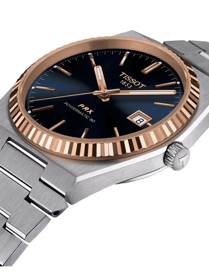Мужские часы PRX Powermatic 80 с автоподзаводом, стальной браслет, 40 мм Tissot — изображение 3 из 6