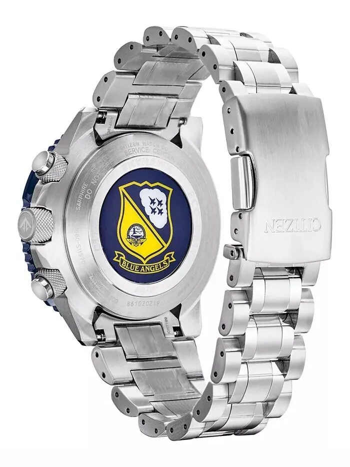 Мужские аналогово-цифровые часы Eco-Drive Promaster Blue Angels Skyhawk A-T с браслетом из — изображение 5 из 14