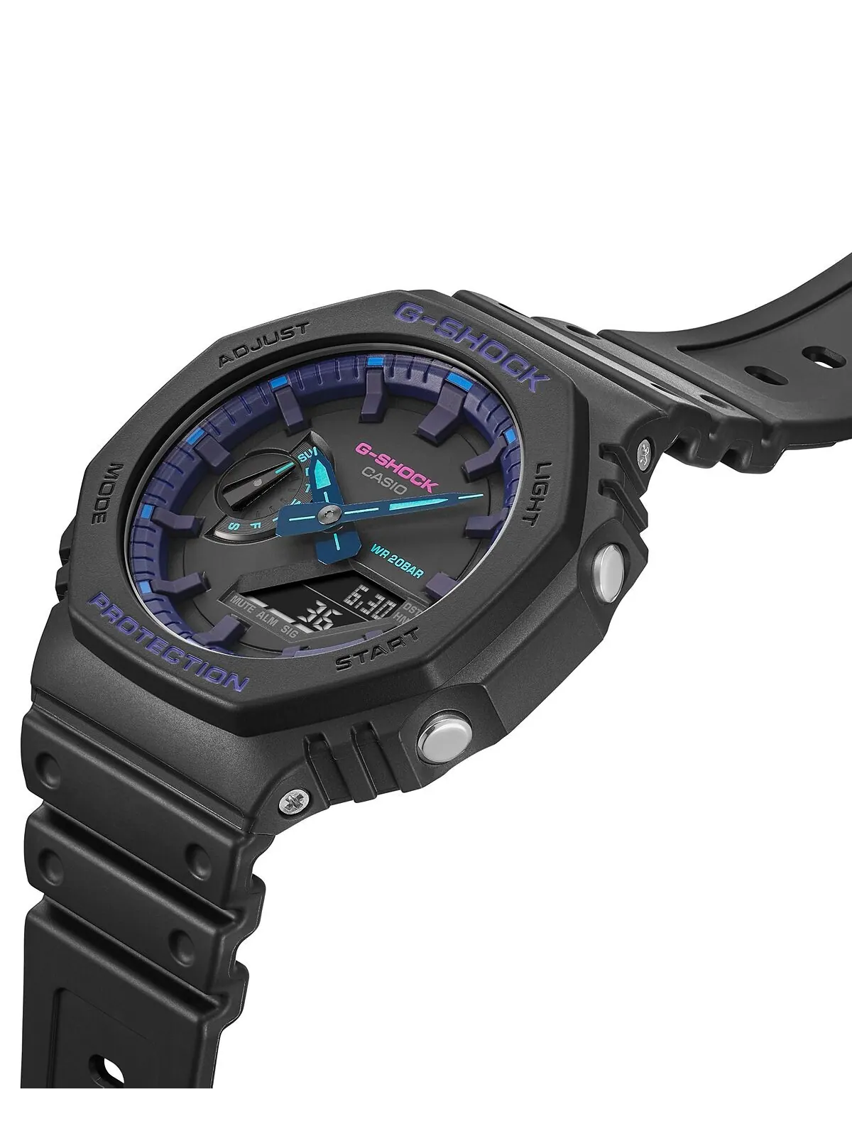 Мужские часы с черным полимерным ремешком, 45,4 мм G-Shock — изображение 3 из 3, оттенок черный