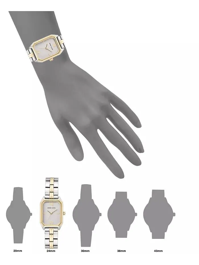 Двухцветные часы-браслет 24 мм Anne Klein — изображение 4 из 5