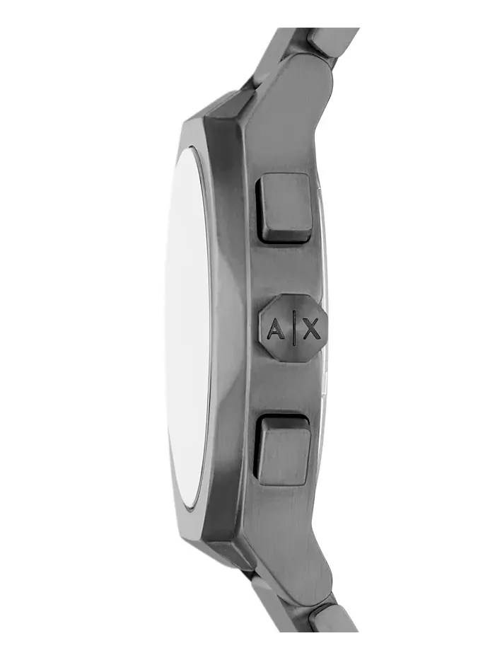 Мужские кварцевые часы-хронограф Gunmetal из нержавеющей стали, 42 мм A|X Armani Exchange — изображение 4 из 5