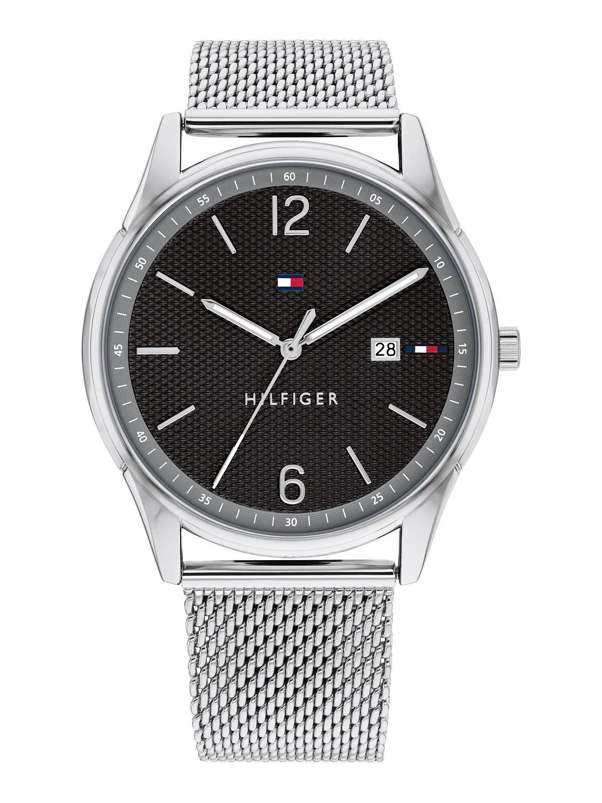 Мужские часы с сетчатым браслетом из нержавеющей стали 42 мм Tommy Hilfiger