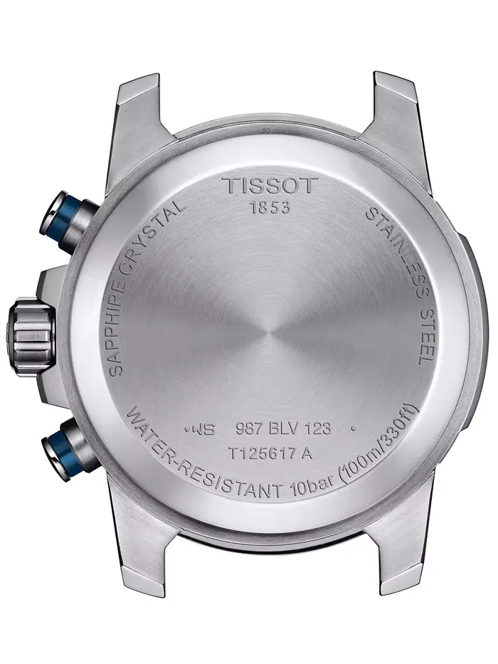 Мужские часы Swiss Chronograph Supersport с хронографом, стальной браслет, 46 мм Tissot — изображение 3 из 5