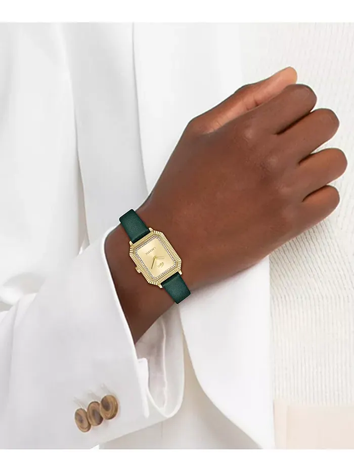 Женские часы Parisienne с зеленым кожаным ремешком, 28.3 x 20.7 мм Lacoste — изображение 5 из 8