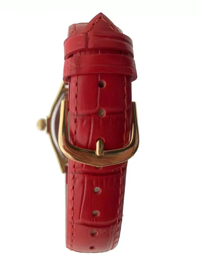 Женские часы Contour Tank Shape Case Red с римскими цифрами Peugeot — изображение 2 из 3