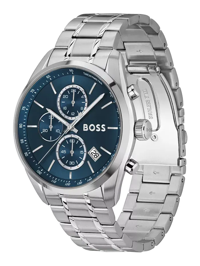 Мужские часы Grand Prix 44 Quartz Chronograph, серебристый корпус из нержавеющей стали, диаметр — изображение 2 из 3