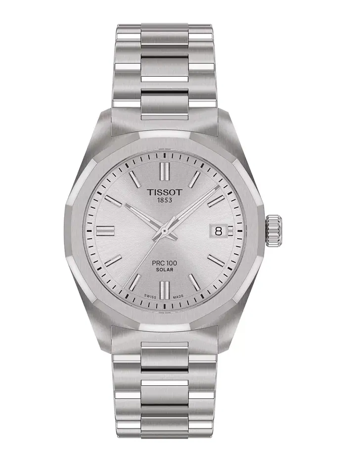 Женские часы Swiss PRC 100 Solar на стальном браслете 34mm Tissot — изображение 1 из 6