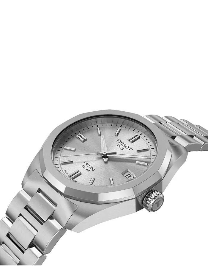 Женские часы Swiss PRC 100 Solar на стальном браслете 34mm Tissot — изображение 5 из 6