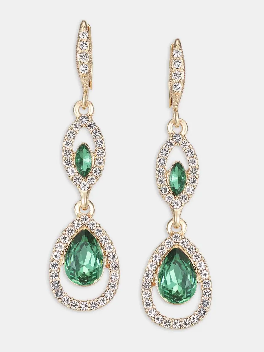 Серьги-подвески с несколькими камнями Givenchy — изображение 1 из 3