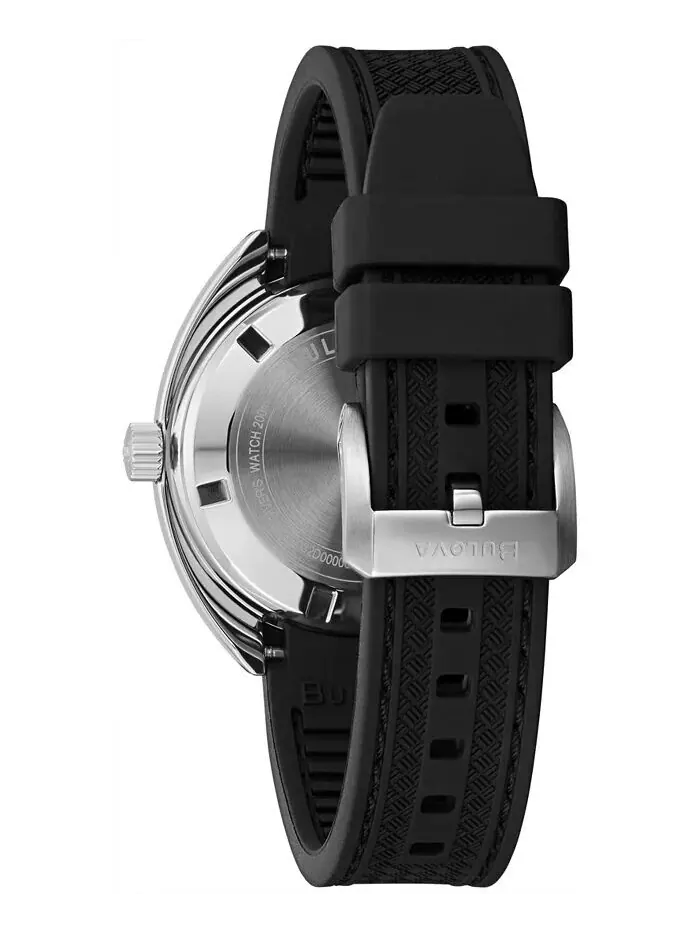 Мужские автоматические часы Oceanographer GMT с черным полиуретановым ремешком, 41 мм Bulova — изображение 3 из 4